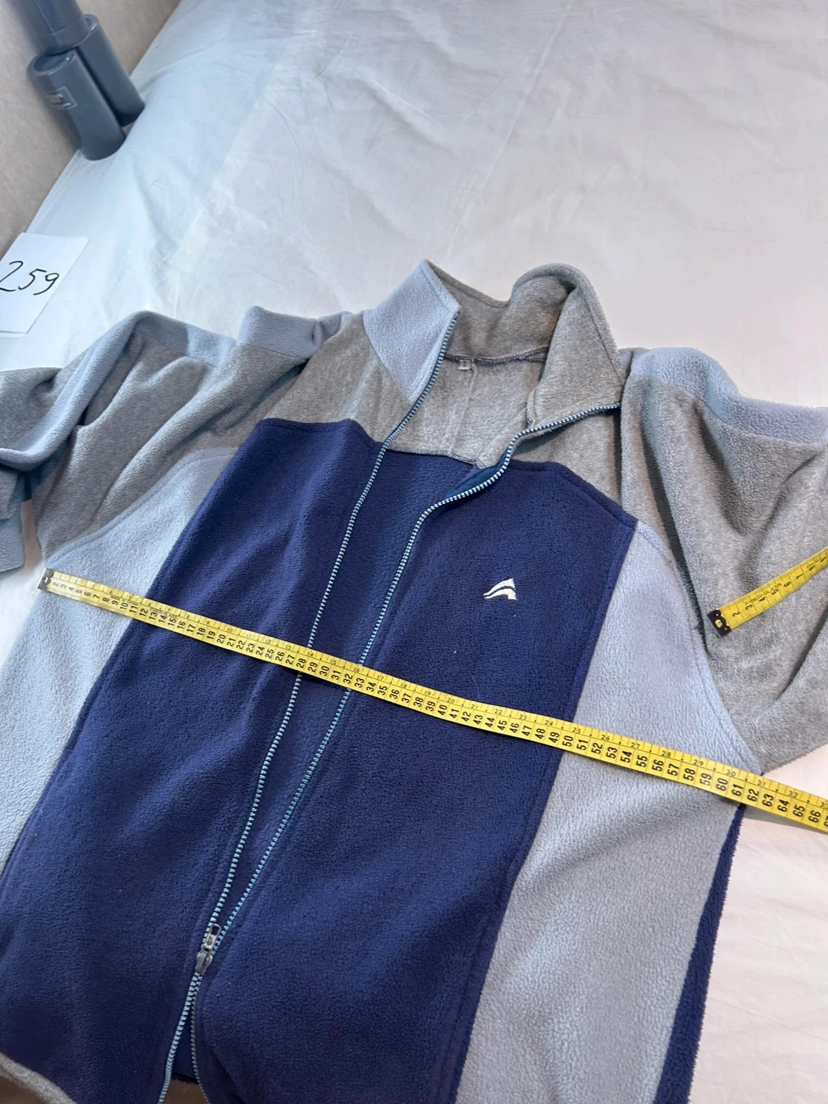 Zipped sweater violet gray fleece jacket size ckl size 3 / m – photo 12